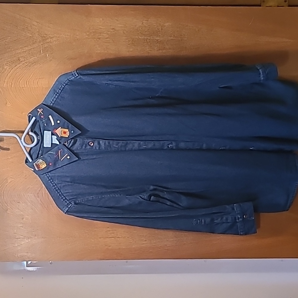 Long sleeved denim shirt